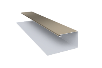 Планка П-образная Экобрус 0,5 Satin с пленкой RAL 1015 светлая слоновая кость (3м)