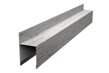 Планка опорная составная внешняя для забора жалюзи Palermo Grand Line 0,45 Print Elite Snow Wood TwinColor (3м)