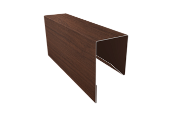 Планка П-образная заборная 17 Grand Line 0,45 Print Elite Choco Wood TwinColor (2,5м)
