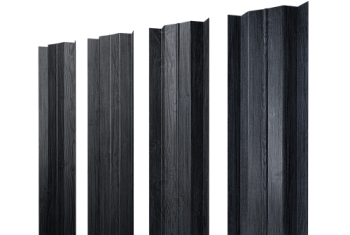 Штакетник М-образный B с прямым резом Grand Line 0,45 Print Premium Grey Wood TwinColor