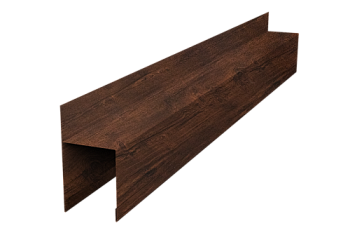 Планка опорная составная внешняя для забора жалюзи Palermo Grand Line 0,45 Print-Double Premium Cherry Wood Dark F (3м)