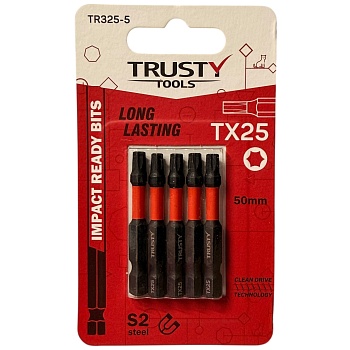 Биты ударные Trusty-Tools TX25 50 мм (5 шт)