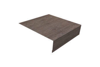 Планка околооконная простая 200х50 Grand Line 0,45 Print Elite White Wood TwinColor (2м)
