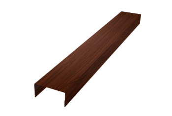 Крышка забора для горизонтального монтажа штакетника Grand Line 0,45 Print Elite Choco Wood TwinColor (2м)