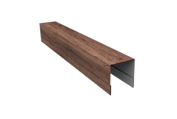 Планка боковая для забора из сайдинга Блок-хаус new Grand Line 0,45 Print Premium Almond Wood Fresh (3м)