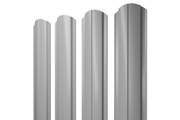 Штакетник Полукруглый Slim фигурный Grand Line 0,5 Satin RAL 7004 сигнальный серый