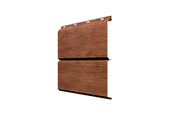 Софит металлический ЭкоБрус 0,345 Grand Line без перфорации 0,45 Print Premium Rowan Wood Intense FTC