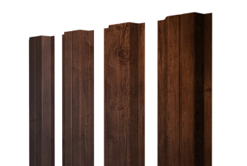 Штакетник П-образный A с прямым резом Grand Line 0,4 Print Premium Cherry Wood Fresh TwinColor