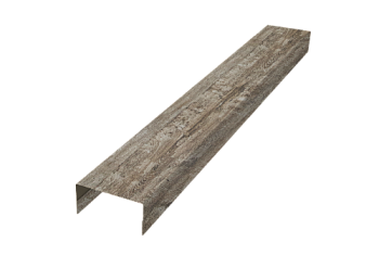 Крышка забора для горизонтального монтажа штакетника Grand Line 0,45 Print Elite Nordic Wood TwinColor (2,5м)