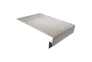 Планка околооконная сложная 250х50х12 (j-фаска) Grand Line 0,45 Print Elite Snow Wood TwinColor (3м)