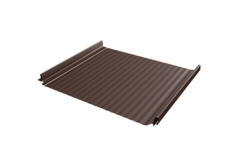 Кликфальц Pro Gofr Grand Line 0,5 Velur X с пленкой на замках RAL 8017 шоколад