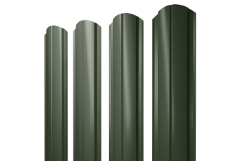 Штакетник Полукруглый Slim фигурный Grand Line 0,5 Satin Matt TX RAL 6020 хромовая зелень