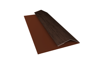 Планка финишная Блок-Хаус new Grand Line 0,45 Print Premium Antique Wood TwinColor (3м)