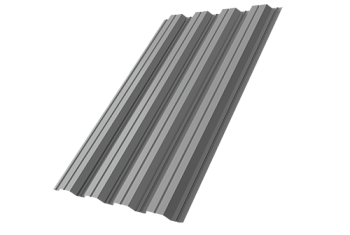 Профнастил НС44A Grand Line 0,5 Satin RAL 9006 бело-алюминиевый