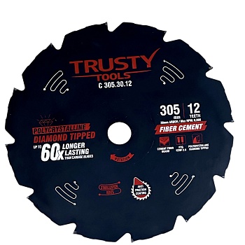 Диск пильный Trusty-Tools по фиброцементу 305x30 12T