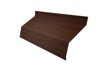 Ламель забора жалюзи Milan new gofr Grand Line 0,45 Print Elite Choco Wood TwinColor