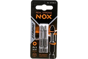 Бита торсионная Nox Strong Pz3х50мм E6,3 2 штуки карта (337350-2)