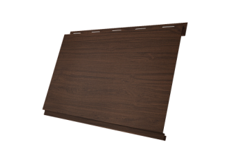 Софит металлический Вертикаль 0,2 classic Grand Line 0,45 Print Elite с пленкой Choco Wood TwinColor