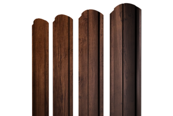 Штакетник Полукруглый Slim фигурный Grand Line 0,4 Print Premium Cherry Wood Fresh TwinColor