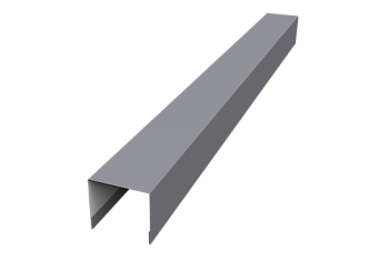Стойка боковая крепежная для забора жалюзи Palermo Grand Line 0,5 PE RAL 7004 сигнальный серый (2м)