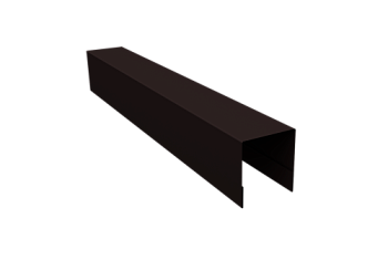 Планка боковая для забора из сайдинга Блок-хаус new Grand Line 0,45 PE-Double RAL 9005 черный (2,06м)