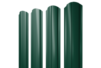 Штакетник Полукруглый Slim фигурный Grand Line 0,45 PE RAL 6005 зеленый мох