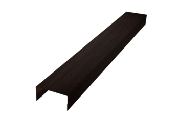 Крышка забора для горизонтального монтажа штакетника Grand Line 0,45 Print Elite Coffee Wood TwinColor (3м)