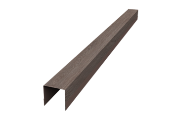 Планка вертикальная обратная для забора жалюзи Palermo Grand Line 0,45 Print Elite White Wood TwinColor (3м)