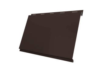 Софит металлический Вертикаль 0,2 classic Grand Line 0,5 Satin Matt с пленкой RR 32 темно-коричневый