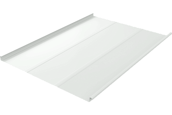 Фальц двойной стоячий Line Grand Line 0,5 Satin с пленкой на замках RAL 9003 сигнальный белый