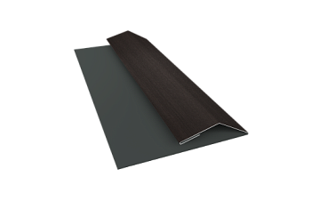 Планка финишная Блок-Хаус new Grand Line 0,45 Print Elite Coffee Wood TwinColor (2м)