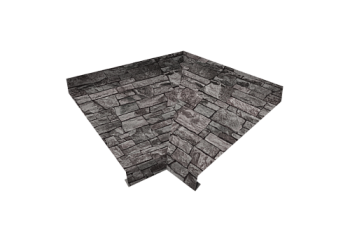 Угол отлива внутренний 200 Grand Line 0,45 Print Elite с пленкой Fine Stone TwinColor