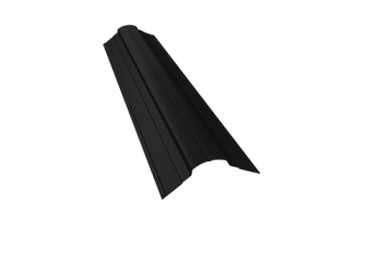 Планка конька фигурного 70х70 Grand Line 0,45 Drap-double TX RAL 9005 черный (2м)
