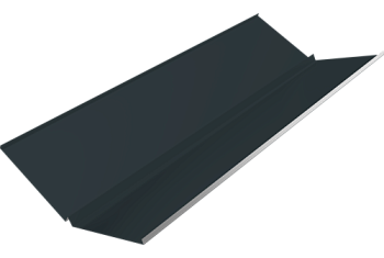 Планка ендовы нижней с компенсатором Grand Line 0,5 PurLite Matt RAL 7016 антрацитово-серый (2м)