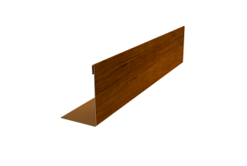 Нащельник 25х35 для забора жалюзи к ламели 125 Texas Grand Line 0,45 Print Premium Golden Wood Intense FTC (L2,0)