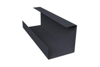 Планка угла внутреннего составная нижняя 0,5 Velur X RAL 7024 мокрый асфальт (3м)