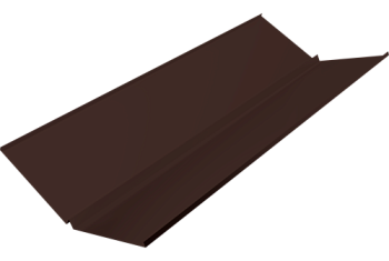Планка ендовы нижней с компенсатором Grand Line 0,45 Drap TwinColor RAL 8017 шоколад (3м)