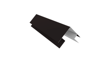 Планка угла внешнего сложная Кожуха сегментного 0,5 Satin с пленкой RAL 9005 черный (3,0м)