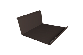 Планка примыкания нижняя 20х122х260х15 Grand Line 0,45 PE-Double с пленкой RR 32 темно-коричневый (3м)