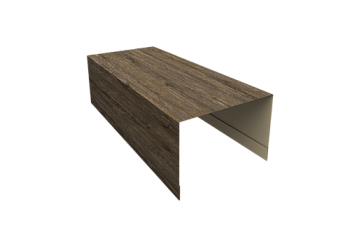 Крышка для забора из сайдинга ЭкоБрус Grand Line 0,45 Print Elite Nordic Wood TwinColor (2,5м)