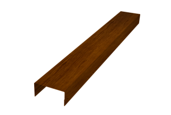 Крышка забора для горизонтального монтажа штакетника Grand Line 0,45 Print-Double Premium Golden Wood Intense F (3м)
