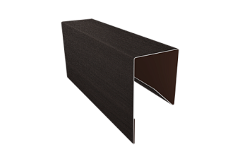 Планка П-образная заборная 17 Grand Line 0,45 Print Elite Coffee Wood TwinColor (3м)