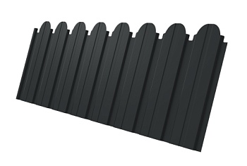 Профнастил C10B фигурный Grand Line 0,45 Drap TX RAL 7016 антрацитово-серый