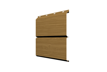 Софит металлический ЭкоБрус new Grand Line без перфорации 0,45 Print Elite с пленкой Honey Wood TwinColor