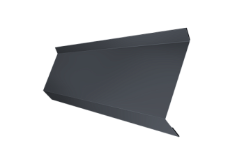 Планка примыкания в штробу 60 Grand Line 0,45 Drap-double TX RAL 7024 мокрый асфальт (2м)