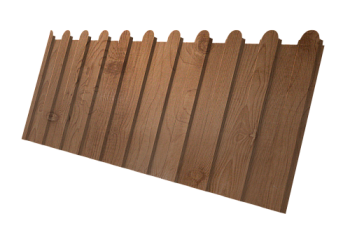 Профнастил С8A v02 фигурный Grand Line 0,45 Print Premium с пленкой Pine Wood Fresh