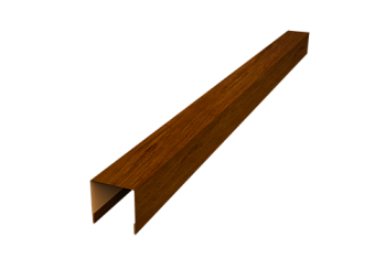 Планка вертикальная лицевая для забора жалюзи Palermo Grand Line 0,45 Print Premium Golden Wood Intense FTC (2м)