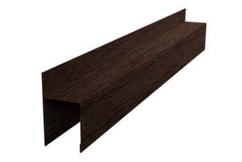 Планка опорная составная внешняя для забора жалюзи Palermo Grand Line 0,45 Print-Double Premium Antique Wood (3м)