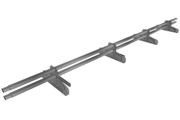 Снегозадержатель трубчатый для фальца Premium 40х20 RAL 7004 (3м) оцинкованное