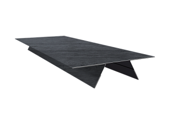 Планка стыковочная составная верхняя 0,45 Print Premium Grey Wood TwinColor (2м)